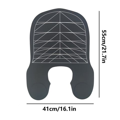 Purple Striped Silicone Hairdressing Cape - Extended Oversized Shoulder Pad for Hair Dyeing and Perming