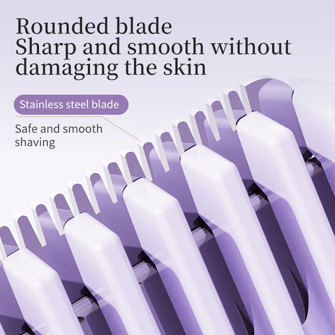 Beige Double-Headed Hair Removal Trimmer - Precision Shaving & Shortening with Type-C Charging