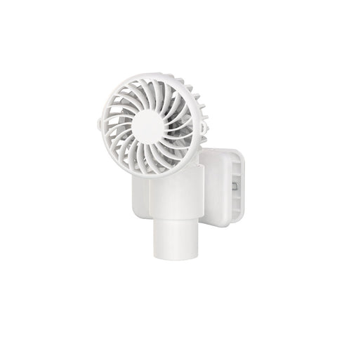 White Portable Multifunctional Clip Fan DQ261 - 1000mAh Battery, 3-Speed, Quiet Cooling for Summer