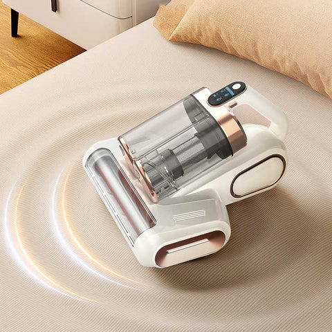 LF-LP018 Blue Cordless Mite Vacuum Cleaner with LED Display - Powerful 120W Cleaning