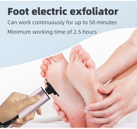 Rose Gold Professional 2-in-1 Electric Foot Callus Remover and Manicure Kit - 9 Speeds Rechargeable Electronic Foot File with LCD Display - Professional Pedicure Tool for Dead Skin and Nail Care