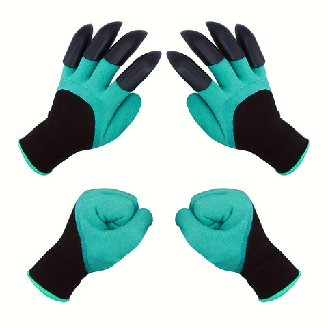 10 Pairs Professional Gardening Gloves with Integrated Digging Claws - Thorn-Proof  and Waterproof Landscape Gloves for Planting, Seeding, and Yard Work - One Size Fits All