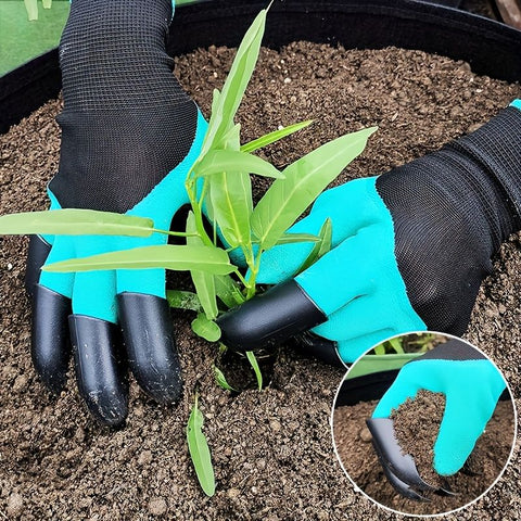 10 Pairs Professional Gardening Gloves with Integrated Digging Claws - Thorn-Proof  and Waterproof Landscape Gloves for Planting, Seeding, and Yard Work - One Size Fits All