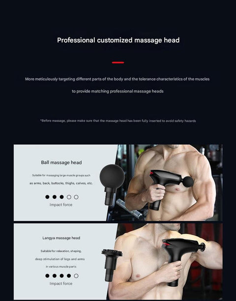 Red Fitness Muscle Relief Gun - Mini, Cold Pack, LED Display