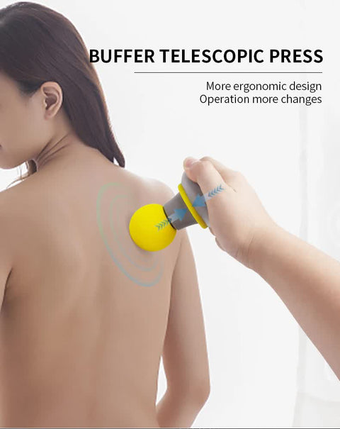 2 Pcs Blue Mini Massage Gun - 6-Speed Muscle Relaxer, USB Rechargeable, Portable Fascia Massager for Home Use