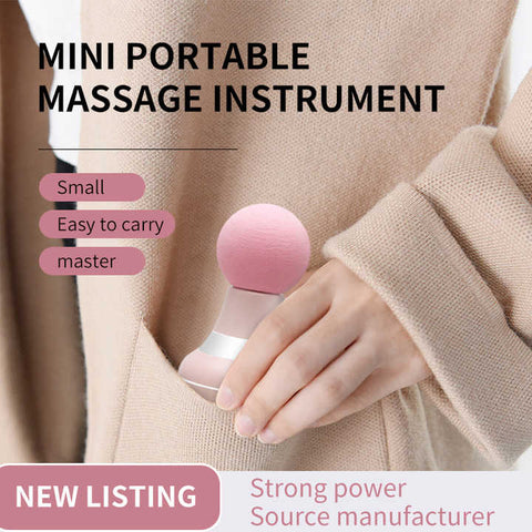 2 Pcs Yellow Mini Massage Gun - 6-Speed Muscle Relaxer, USB Rechargeable, Portable Fascia Massager for Home Use