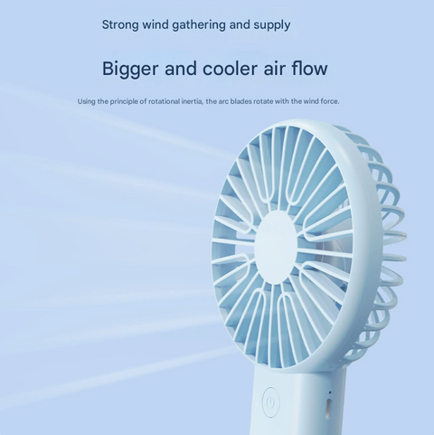 2 PCS Pink Portable USB Fan - 3 Speed Settings - Perfect for Office, Desk & Travel