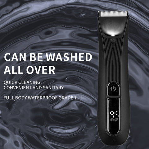 Men's Body Hair Scissors - USB Rechargeable, Waterproof with LED Light