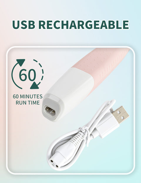 Pink Electric Shaver for Women - USB Rechargeable, Painless Hair Removal
