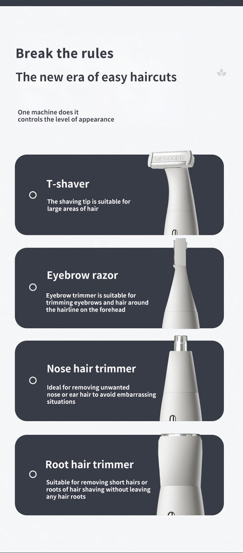 All-in-One Ladies' Trimmer Kit - Body, Face, Eyebrow & Nose Hair Removal