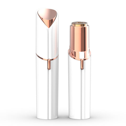 White Mini Lipstick Electric Shaver - USB Rechargeable Facial Hair Remover