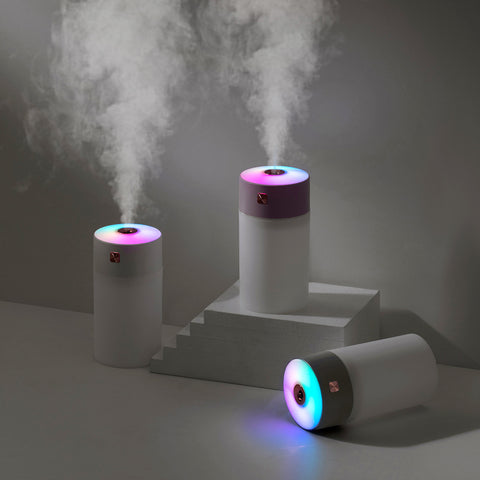 White 300ml USB Air Humidifier - Quiet Mini Humidifier for Bedroom, Office, Car