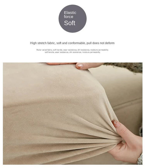 2 Pcs Yellow Elegant Polyester Sofa Cover - Full Protection Against Cat Scratches & Wear