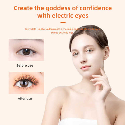 White Heated Eyelash Curler - 3 Temperature Settings, Long-Lasting Curl, Mini Electric Lash Curler