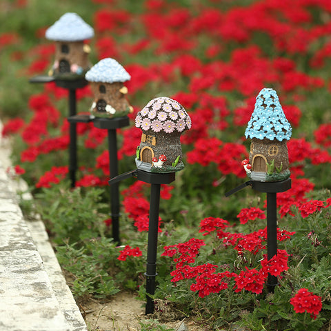 Style 1 Brown And Green Solar Resin Garden Stake Light - Outdoor Landscape Light for Yard and Patio Decor