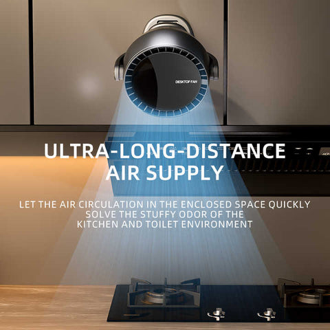 White Portable Bladeless Clip Fan with USB Charging - 180-Degree Oscillating, Lightweight, and Quiet for Desk, Camping, and Outdoor Use