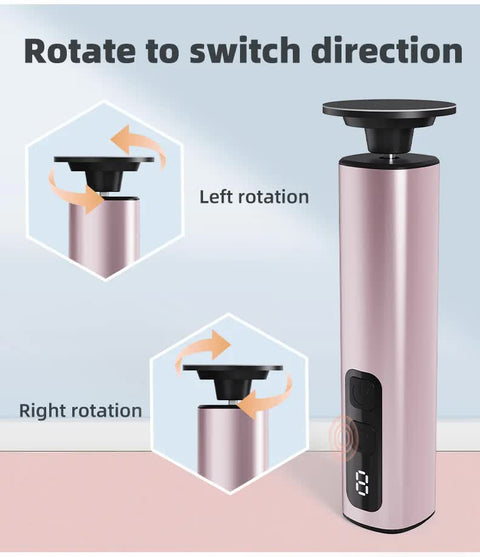 Rose Glod Rechargeable Electric Foot File with 9 Speed Settings - Callus Remover for Smooth Feet
