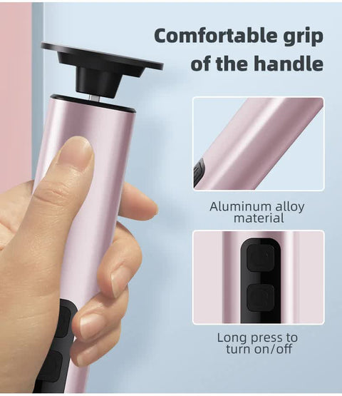 Purple Rechargeable Electric Foot File with 9 Speed Settings - Callus Remover for Smooth Feet