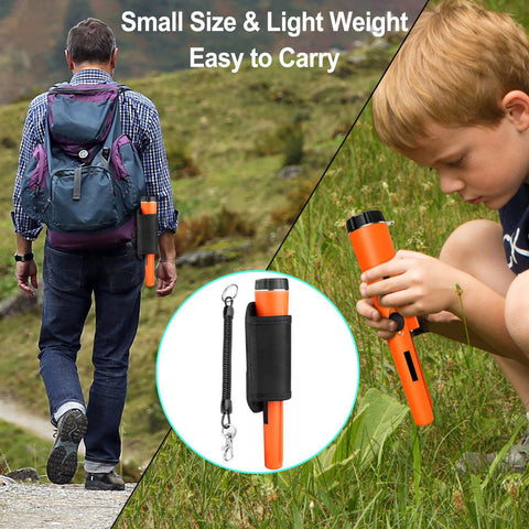 Red High-Sensitivity Metal Detector Pinpointer - GP Pointer with Vibration and Audio Alert for Treasure Hunting