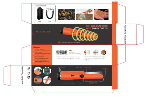 Green High-Sensitivity Metal Detector Pinpointer - GP Pointer with Vibration and Audio Alert for Treasure Hunting
