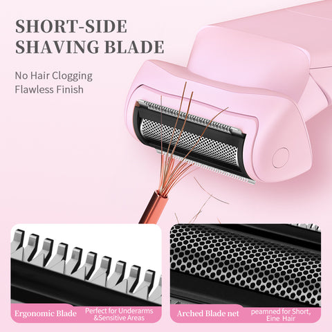 Purple 2-in Women's Electric Body & Bikini Trimmer Kit - Painless Ultra-Close Shaver