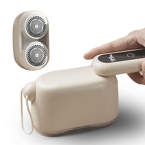 Compact Electric Lint Remover with LED Display & Dual Head - USB Rechargeable(Dark green)