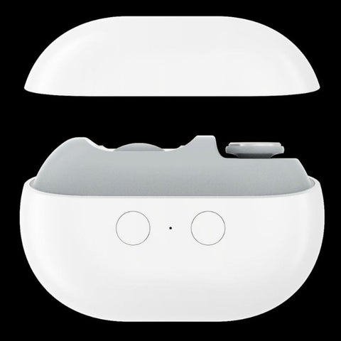 White Multi-Function Electric Nail File - Built-in Storage Space, LED Light, Quiet Operation