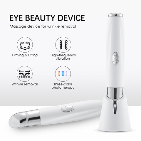 Rechargeable Eye Care Pen with Sterilizing Base - 3-Color Phototherapy Heat & Vibration