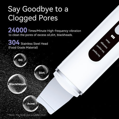 Rechargeable Ultrasonic Facial Spatula - Deep Pore Cleanser & Exfoliator