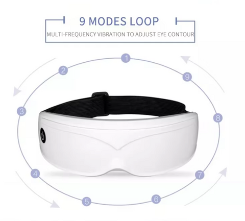White Touch-Control Rechargeable Heated  Eye Massager for Daily Use