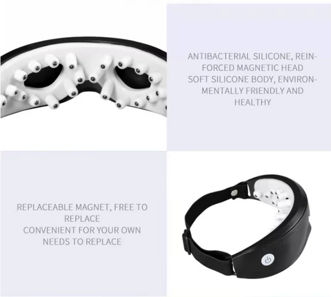 Black Touch-Control Rechargeable Heated  Eye Massager for Daily Use