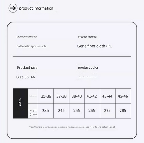 5 pcs 4D Cloud Technology Shoe Inserts - High Rebound, Super Soft, Breathable, Athletic Support (size : 37-38/245mm)