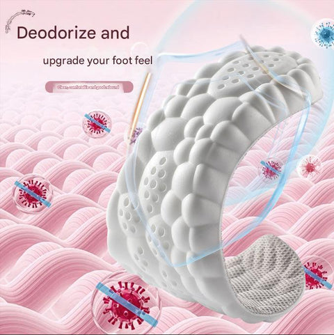 5 pcs Pink 4D Cloud Technology Shoe Inserts - High Rebound, Super Soft, Breathable, Athletic Support (size : 35-36/235mm)
