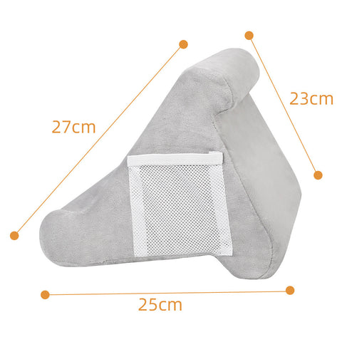 Dark Blue Soft Multi-Angle Tablet Pillow Stand - Comfy Reading & Viewing Holder for iPads, Books, eReaders