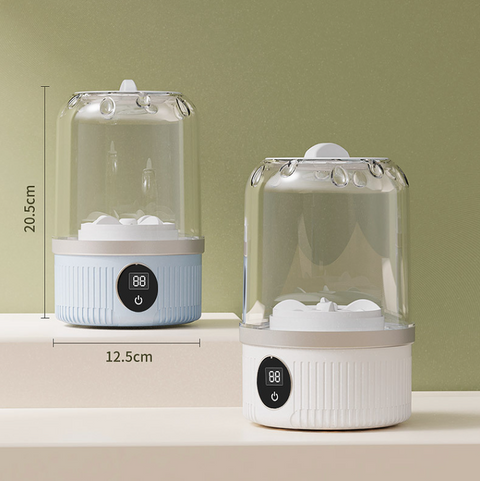 Blue Portable Mini Washing Machine - Rechargeable USB-C Electric Washer for Travel, Delicates & Socks