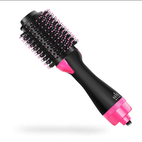 Pink And Grey One-Step Hair Dryer & Volumizer Hot Air Brush - Salon Styler for Drying, Smoothing & Volume