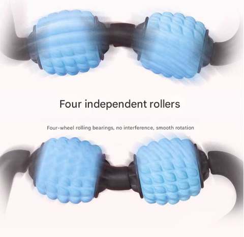 Blue Set of 2 Foam Roller Ring Leg Massagers - Muscle Relief & Circulation Tool