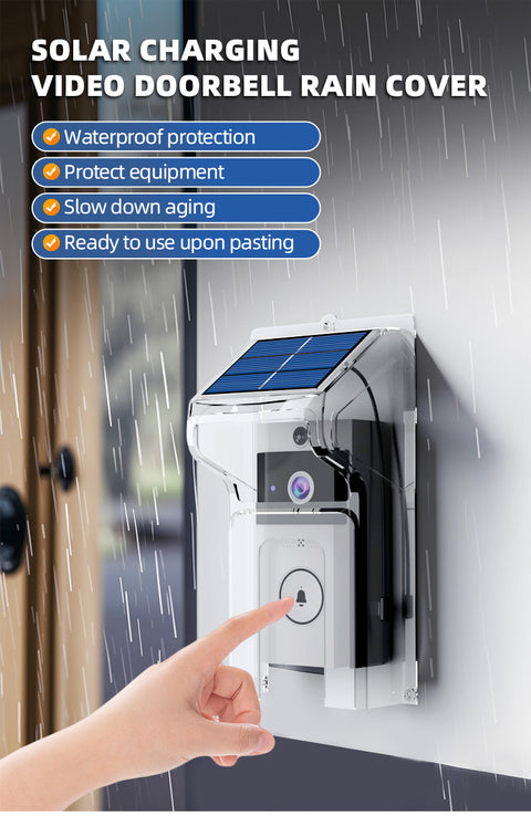Transparent Rain Cover + Doorbell Combination HD Wireless Video Doorbell with Long-Lasting Battery