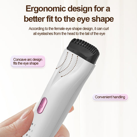 Rechargeable Heated Eyelash Curler - 3 Temperature Settings, 30s Rapid Heating & Anti-Scald Design(Green)