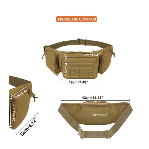 Tactical Waist Pack & Concealed Carry Bag - Multi-Pocket Fanny Pack with Adjustable Strap(Green)