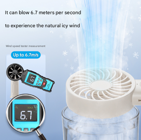Black Mini Portable USB Rechargeable Fan - Quiet Cooling for Desk or Travel