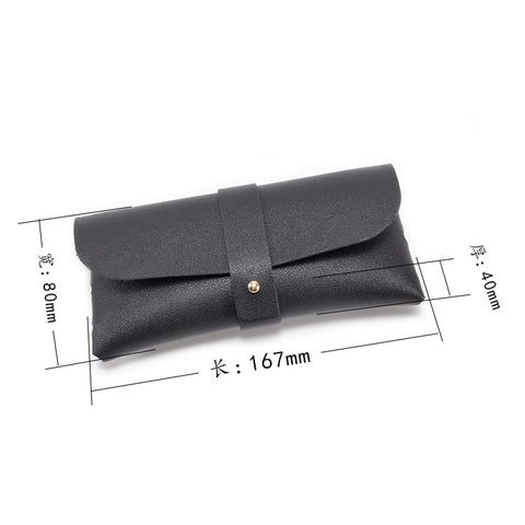 Red Chic & Sleek PU Leather Soft Eyeglass Case - Protective Pouch for Sunglasses & Reading Glasses