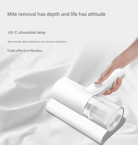 Cordless UV-C Dust Mite Vacuum - Lightweight Handheld Cleaner with HEPA Filtration for Mattresses, Sofas, and Upholstery(3.7V)