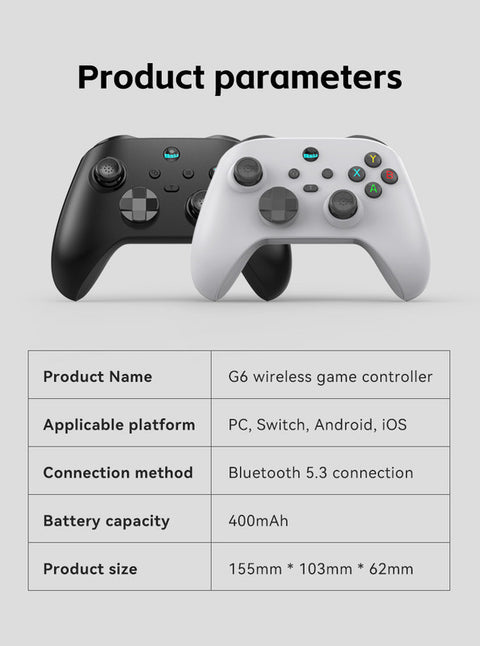 G6 Pro Wireless Gaming Controller - Hall Joysticks & Triggers, Multi-Platform, Six-Axis Gyro, Turbo & Macro(green)
