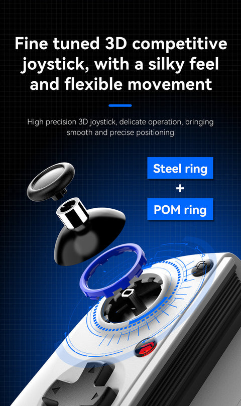 Multi-Platform Telescopic Gaming Controller - Hall Triggers, Esports 3D Joysticks & Macro Programming(black With radiator)