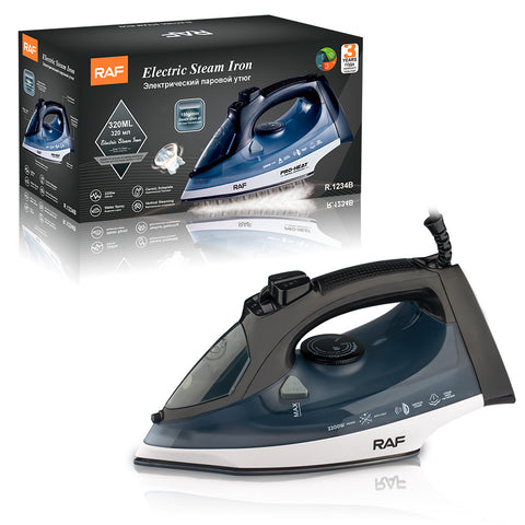 Powerful 2200W Electric Steam Iron with Ceramic Soleplate & Vertical Steam Function(blue)