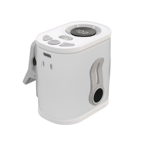 White High-Speed Mini Clip Fan with 360° Rotation – Portable, Rechargeable & Multi-Functional Cooling Solution