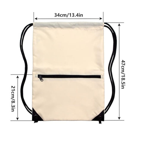Blue Versatile Drawstring Backpack - Sports, Gym, Yoga, Dance & Travel Carry-All (34x47 cm)
