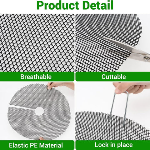 6 Pack Plant Pot Grids 15.7 Inch Flower Pot Soil Protector Cat Dog Pet Proof Cover for Australian Homes Indoor Outdoor Gardening Soil Guard