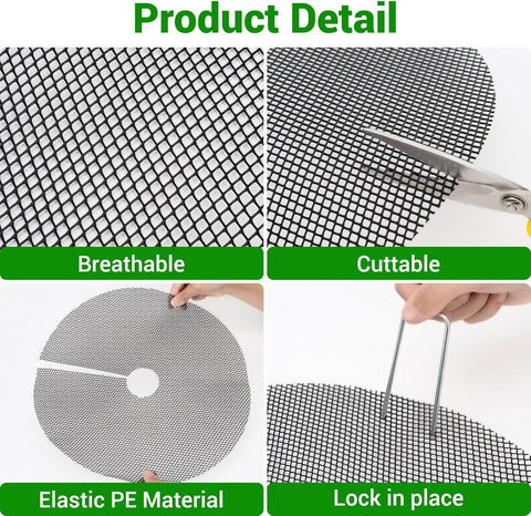 6 Pack Plant Pot Grids 15.7 Inch Flower Pot Soil Protector Cat Dog Pet Proof Cover for Australian Homes Indoor Outdoor Gardening Soil Guard